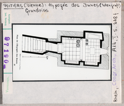 Vorschaubild Poitiers: Hypogée des Dunes. Hypogäum, Grundriss 